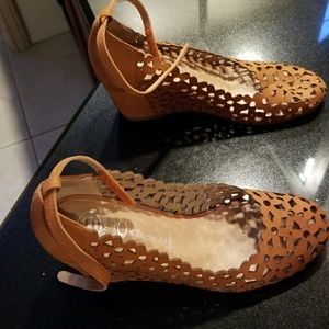 Beautiful size 9 tan wedges from Anthropologie